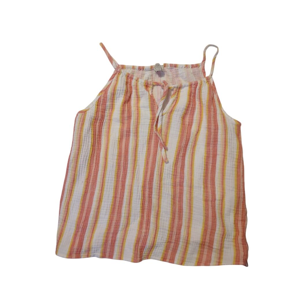 Ann Taylor Loft Gauzy Striped‎ Top Medium Lightweight Summer Casual